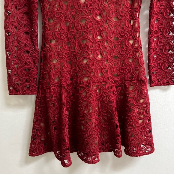 Zara Lace Long Sleeve Mini Dress XS - Picture 9 of 14